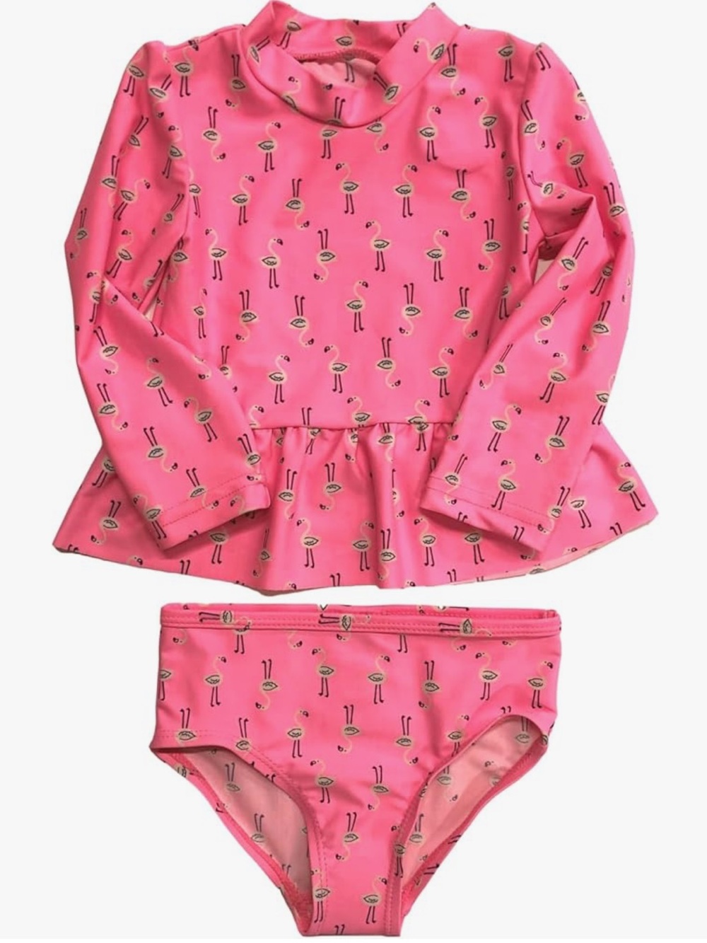 Carter’s Pink Flamingo Rash Guard And Bottoms For Baby Girl 0-3 Months